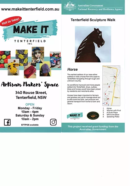 Make It Tenterfield sculpture walk brochure and map