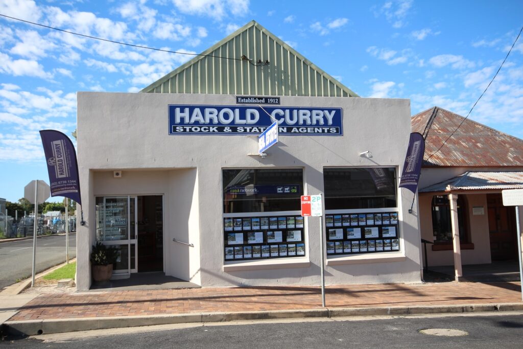 Harold Curry Stock, Station and Real Estate Agents shopfront in Tenterfield