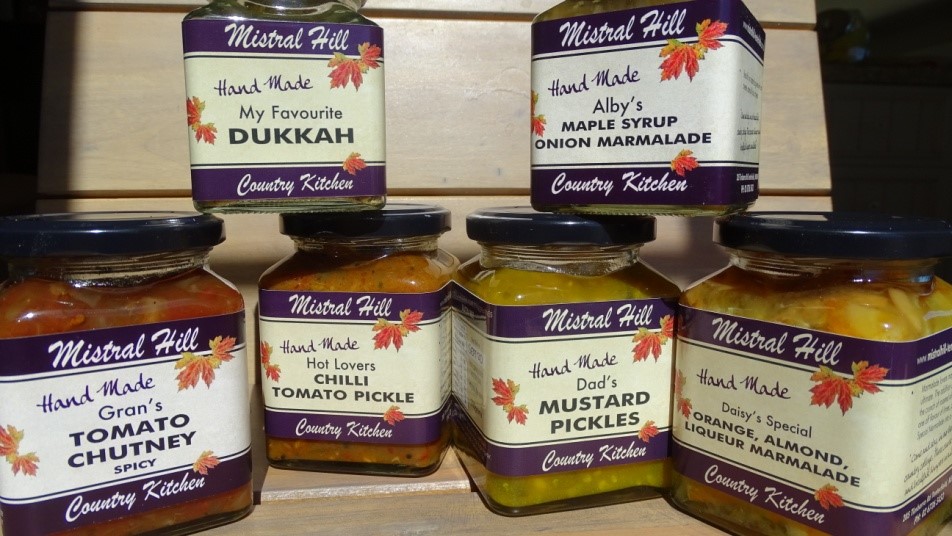 Handmade chutneys, pickles and preserves from Mistral Hill Country Kitchen