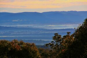 View across the valleys of the Border Mountains