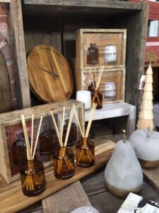 Timber clocks, diffusers and homewares displayed at The Corner Life & Style