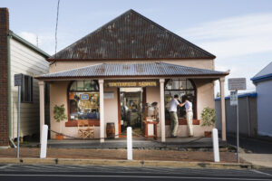 The Tenterfield Saddler's historic stone shopfront on High Street