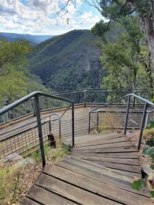 Timber viewing platform overlooking the Boonoo Boonoo River gorge