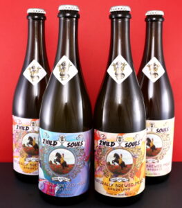 Four bottles of 2 Wild Souls naturally brewed sparkling mead