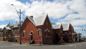 The historic School of Arts building housing The Courtyard Cafe