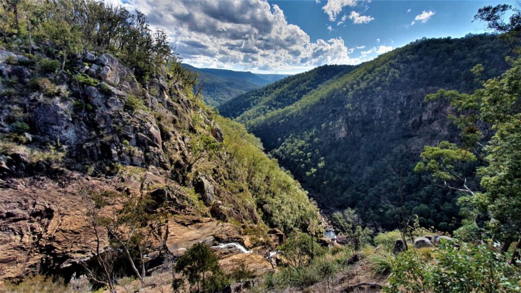 View into the forested gorge of Boonoo Boonoo National Park