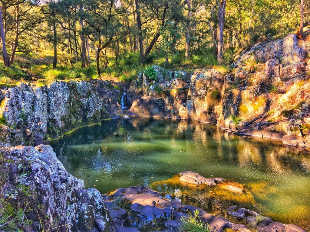 Emerald rock pools of Koreelah Gorge, Koreelah National Park
