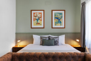 Renovated Victorian-era guest room 208 at the George Inn, Royal Hotel Tenterfield