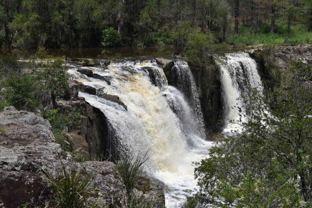 Tooloom Falls in full flow on the Border Mountains Tourist Drive